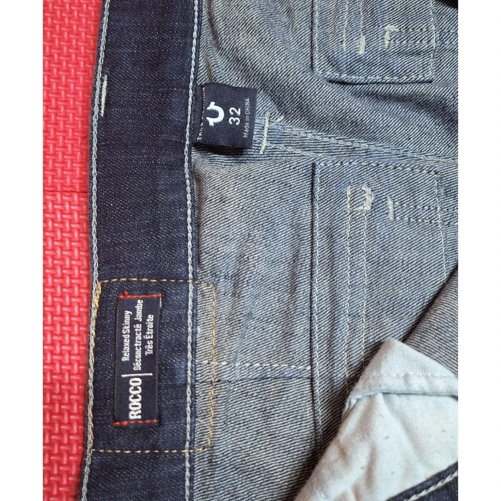 True Religion denim blue jeans rocco relaxed skinny pants Size Men's 32x33